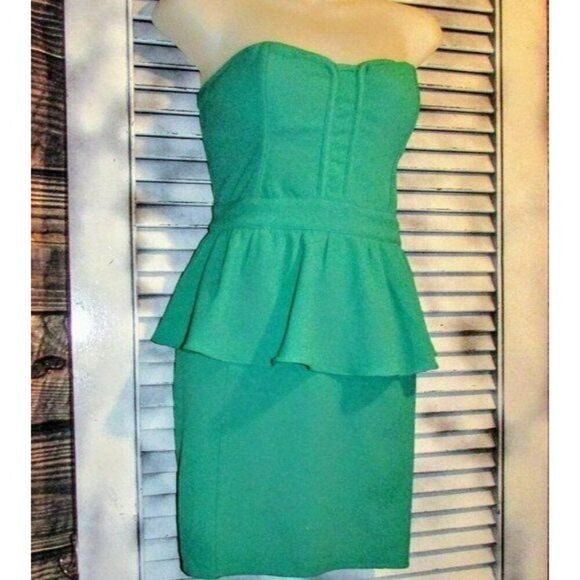Urban Outfitters Sz 2 Green Bustier Dress - Picture 7 of 9